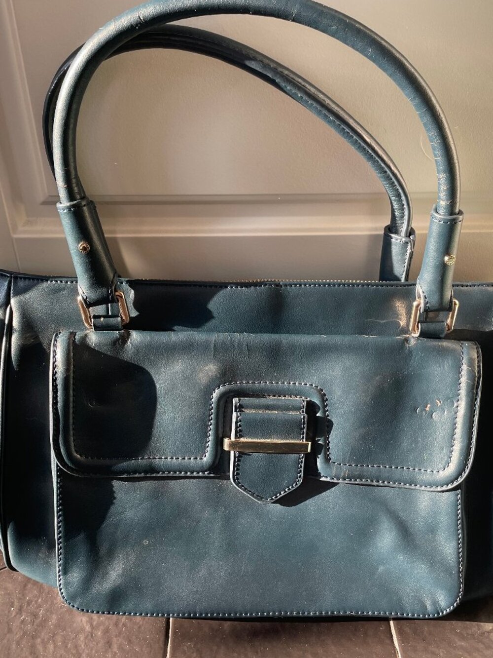 Danier Leather Dark Blue Bag